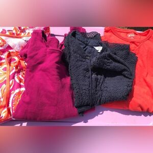 Lot Of 4 Crown & Ivy Size Medium Long Sleeve Shirts